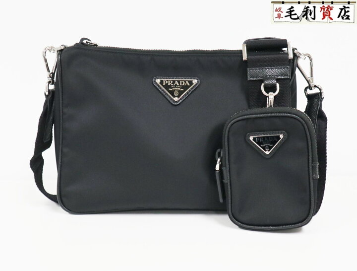 楽天市場】プラダ PRADA Re-Nylon x サフィアーノレザー ショルダー 