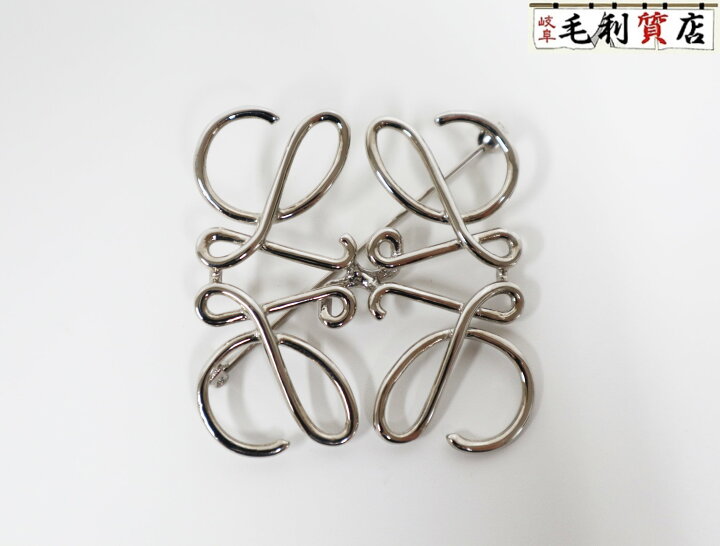 楽天市場】ロエベ LOEWE アナグラム ブローチ シルバー メタル 111.25  