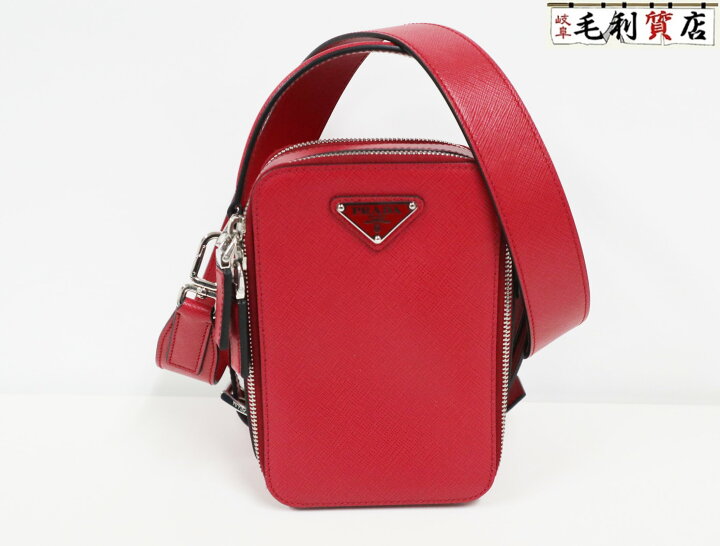 楽天市場】プラダ PRADA ブリック 2VH067 サフィアーノレザー レッド 