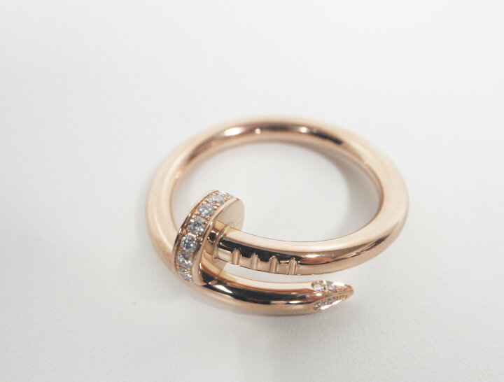 楽天市場】カルティエ Cartier ジュスト アンクル リング 750PG ダイヤ  