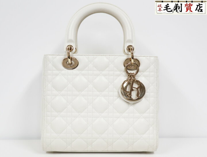 楽天市場】クリスチャンディオール Lady Dior バッグ ミディアム 
