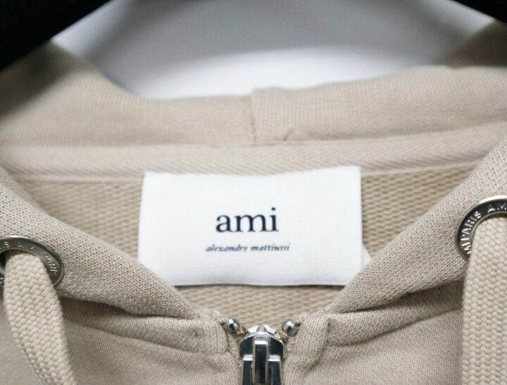 楽天市場】AMI PARIS アミパリ オーガニックコットン ジップ パーカー 