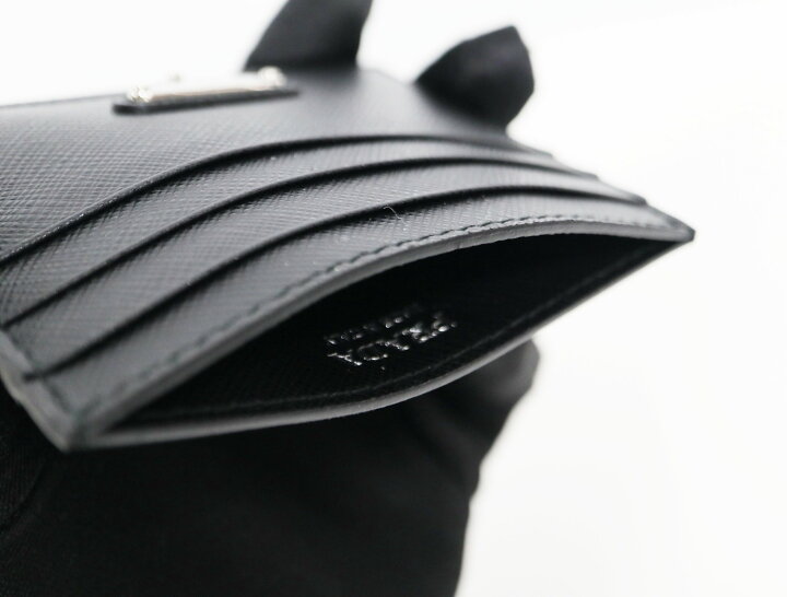 楽天市場】プラダ PRADA サフィアーノ 三角ロゴ ブラック レザー  