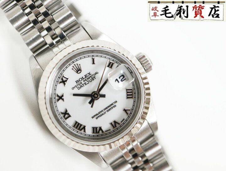 楽天市場】ロレックス ROLEX デイトジャスト 69174 ホワイトローマン W  