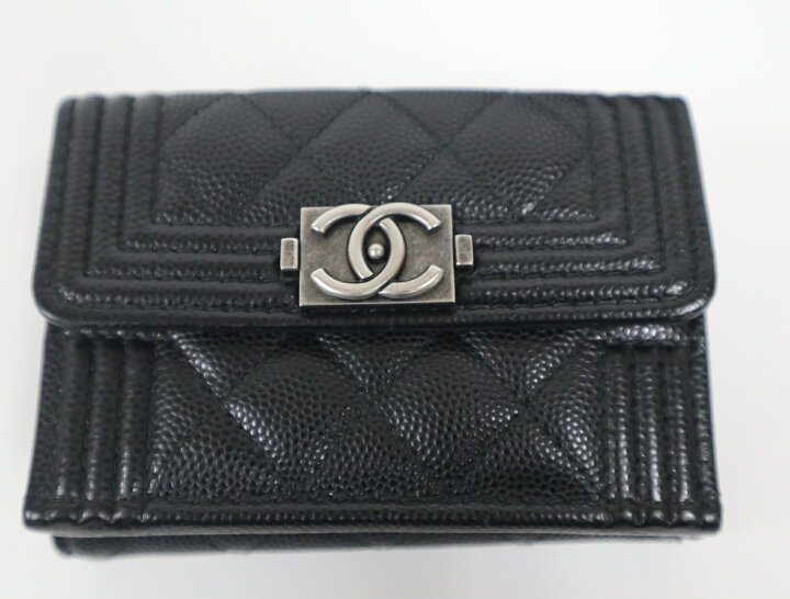 楽天市場】シャネル CHANEL ボーイシャネル 三つ折り財布 A84432  