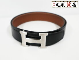 エルメス HERMES コンスタンス シルバー リバーシブル レザー ブラック サイズ85 Y刻 ユニセックス【中古】ベルト