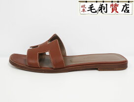 楽天市場】エルメス HERMES サンダル オラン ボックスカーフ ゴールド 