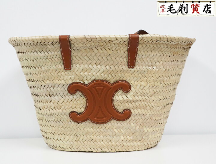 楽天市場】未使用品!!CELINE セリーヌ ラージ トリオンフ ラフィア  