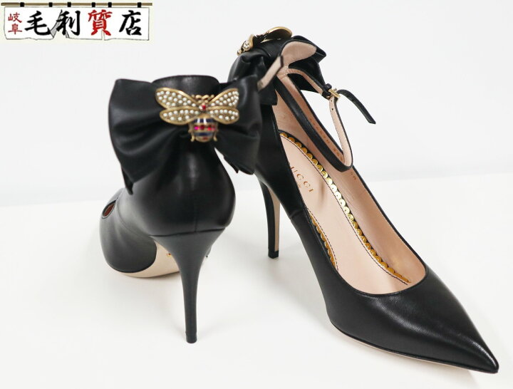 楽天市場】グッチ GUCCI 蜂バックリボン パンプス ビー モチーフ 