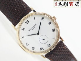 パテック フィリップ PATEK PHILIPPE カラトラバ 3919J-001 ポーセリン イエローゴールド 手巻き メンズ 【中古】 時計