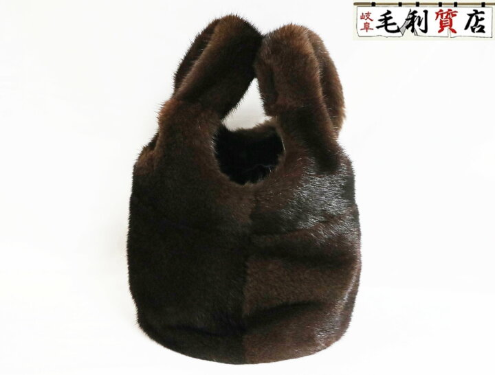 楽天市場】ミンクの小川 オーバルバッグ マホガニー ファー  