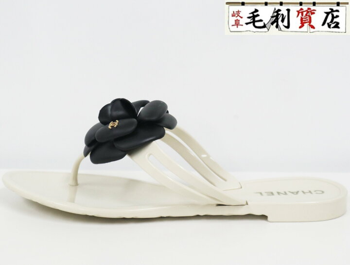 楽天市場】CHANEL シャネル カメリア サンダル ココマーク ラバー  