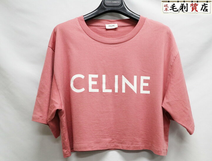楽天市場】セリーヌ CELINE クロップド ロゴ Tシャツ 半袖 