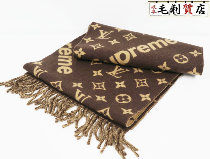 楽天市場】ルイヴィトン LOUIS VUITTON シュプリーム コラボ マフラー  