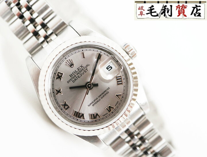 楽天市場】ロレックス ROLEX デイトジャスト 69174 グレー ローマン U  