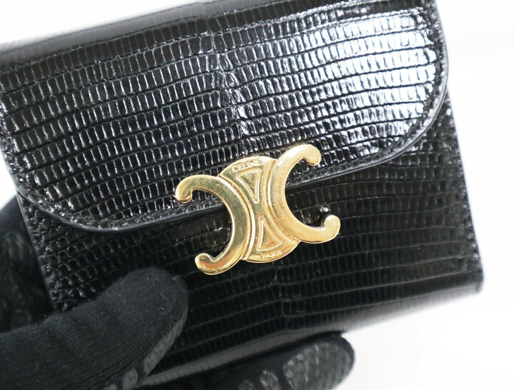 楽天市場】セリーヌ CELINE スモールウォレット トリオンフ リザード  