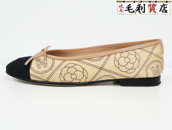 楽天市場】CHANEL シャネル ココマーク カメリア フラット シューズ 