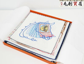 エルメス HERMES スカーフ カレ90 シュバロスコープ ホワイト ブルー マルチカラー シルク H003913S 07 未使用 【中古】小物