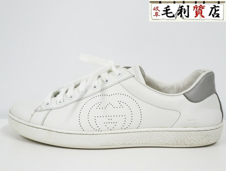 楽天市場】グッチ GUCCI エース インターロッキングG 599147 ホワイト  