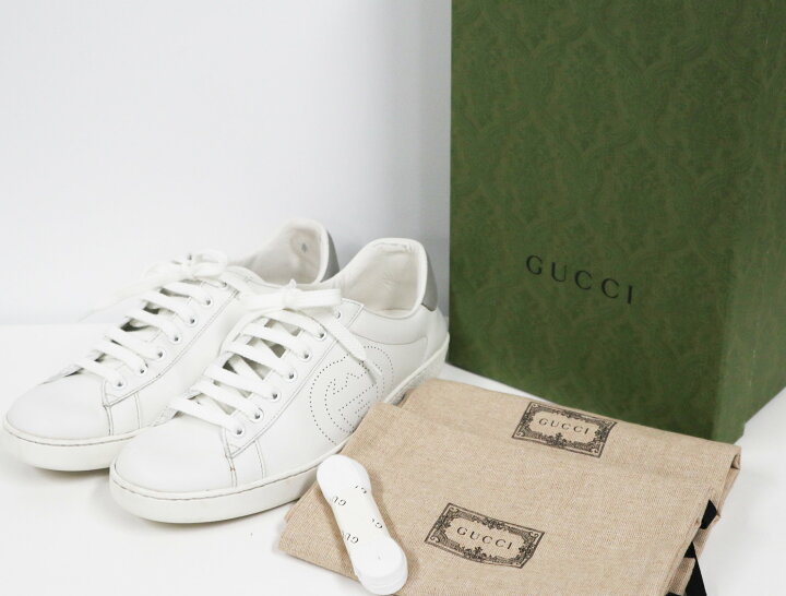 楽天市場】グッチ GUCCI エース インターロッキングG 599147 ホワイト 