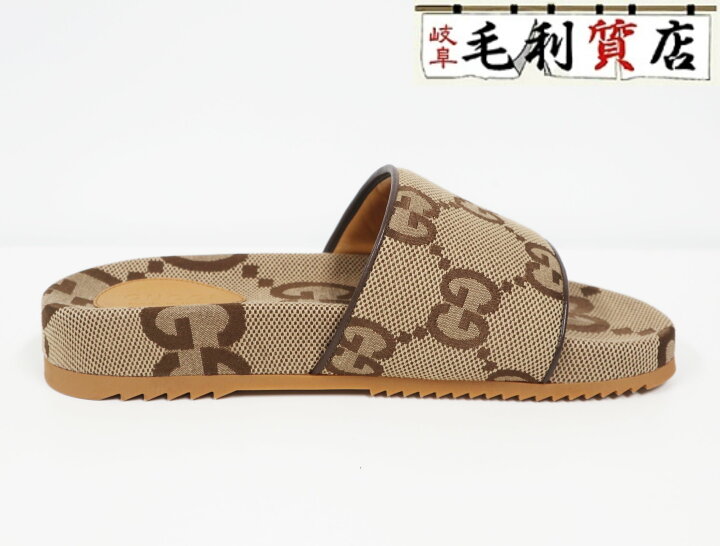 楽天市場】グッチ GUCCI ジャンボ GGキャンバス メンズ スライド  