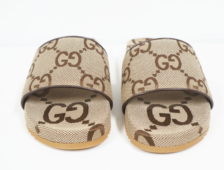 楽天市場】グッチ GUCCI ジャンボ GGキャンバス メンズ スライド 