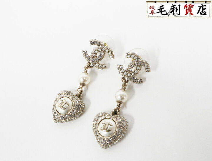 楽天市場】シャネル CHANEL ピアス ココマーク ハート GP フェイク  