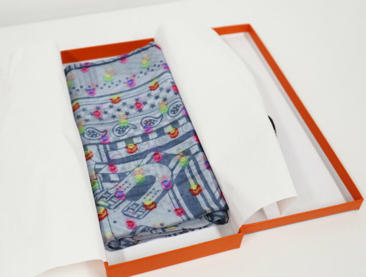 楽天市場】エルメス HERMES カレ 60 ジグザグのサングル レインボー  