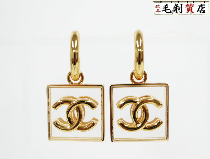 楽天市場】シャネル CHANEL B23S ココマーク クリア スクエア ゴールド 