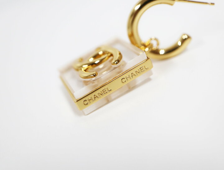 楽天市場】シャネル CHANEL B23S ココマーク クリア スクエア ゴールド 
