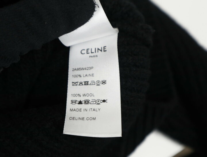 楽天市場】セリーヌ CELINEパッチ付き ルーズフードセーター ブラック 