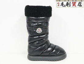 モンクレール MONCLER ブーツ ダウンブーツ GAIA レディース サイズ38 4H00070 M2323 ブラック 極上美品 【中古】ポケット スノー ブーツ