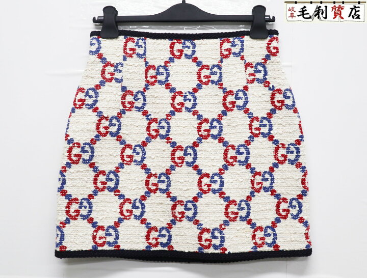 楽天市場】グッチ GUCCI GG ツイード スカート 577738 ZABIL サイズ42  