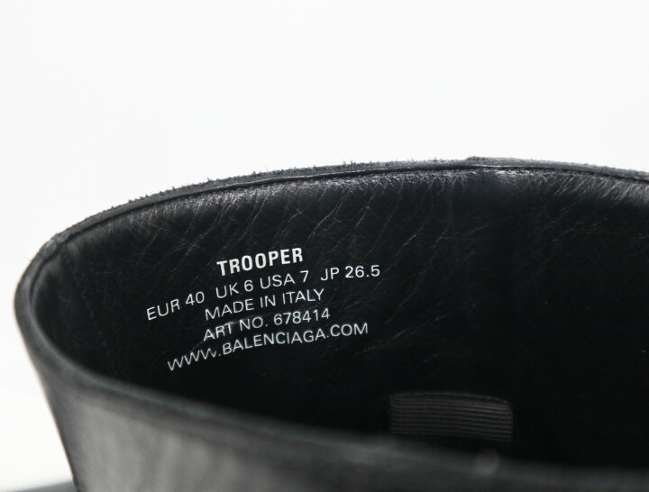 楽天市場】バレンシアガ BALENCIAGA Trooper ブーツ 678414 カーフ 