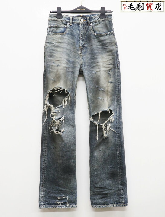 楽天市場】バレンシアガ BALENCIAGA RIPPED MEDIUM FIT PANTS 745151 