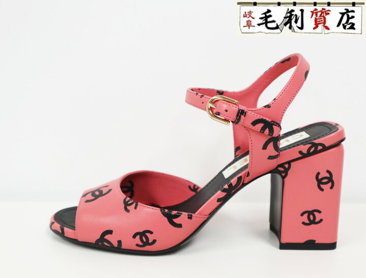 楽天市場】シャネル CHANEL ラムスキン G38973 X56530 サンダル ピンク 