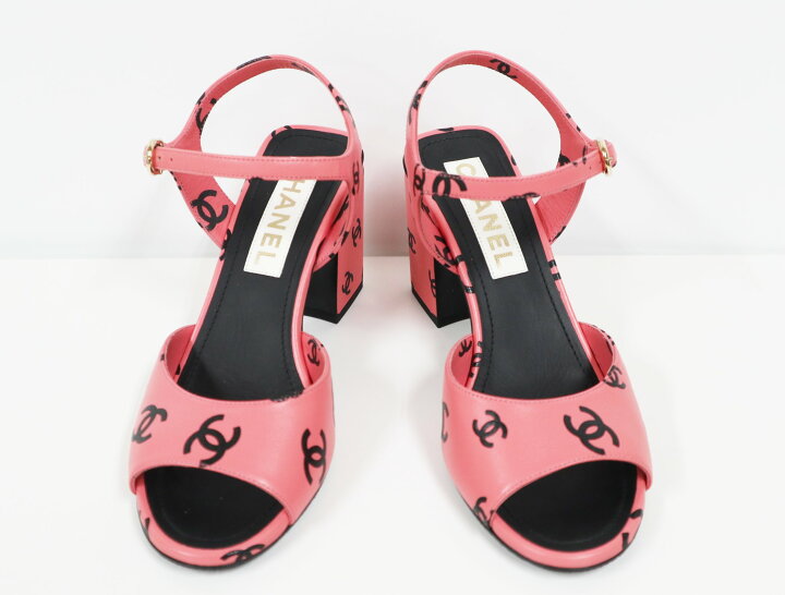 楽天市場】シャネル CHANEL ラムスキン G38973 X56530 サンダル ピンク 