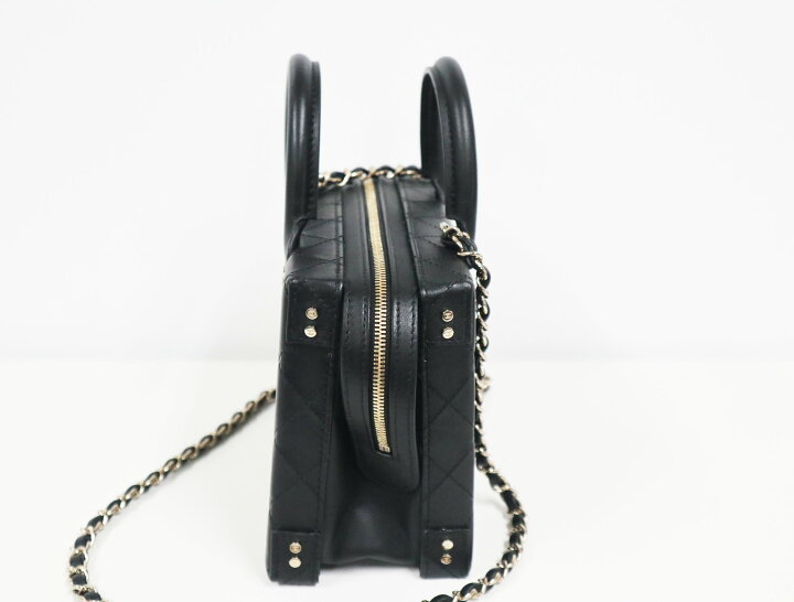楽天市場】CHANEL シャネル ヴァニティバッグ AS3345 ブラック カーフ 