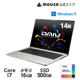 【ポイント5倍★3/29～4/1】DAIV Z4-I7I01SR-A クリエイターPC 14型 WUXGA液晶 Core i7-1360P 16GB メモリ 500GB M.2 SSD intel Iris Xe グラフィックス ノートパソコン 新品 mouse マウスコンピューター BTO おすすめ