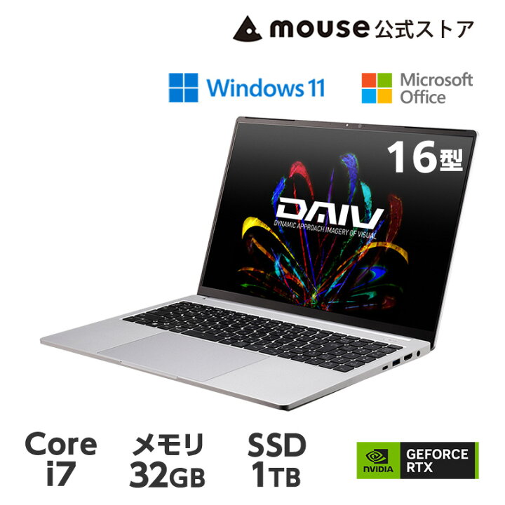 楽天市場】ノートパソコン Office付き 新品 DAIV Z6-I7G60SR-A 