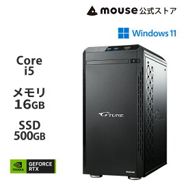 【ポイント5倍★6/14〜】G TUNE DG-I5G60 ゲーミングPC デスクトップ パソコン Core i5 14400F 16GB メモリ 500GB M.2 SSD GeForce RTX 4060 Office付き 新品 マウスコンピューター mouse PC おすすめ