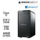 【エントリーでP7倍★〜8/11 01：59まで】【ポイント3倍★8/2〜8/14】【3年保証・国内生産・公式】G TUNE DG-I7A60 ゲーミングPC デスクトップ パソコン Core i7 14700F 32GB メモリ 1TB M.2 SSD Radeon RX 7600 新品 マウスコンピューター mouse PC おすすめ
