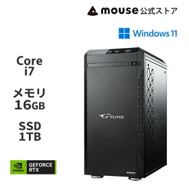 G-Tune DG-I7G6T ゲーミングPC デスクトップ パソコン Core i7-13700F 16GB メモリ 1TB M.2 SSD GeForce RTX 4060Ti 静音性が高い水冷CPUクーラー搭載！ マウスコンピューター mouse PC 新品