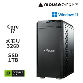 【エントリーでポイント10倍！5月27日01：59まで】G-Tune DG-I7G7S ゲーミングPC デスクトップ パソコン Core i7-14700F 32GB メモリ 1TB M.2 SSD GeForce RTX 4070 SUPER 新品 マウスコンピューター mouse PC おすすめ