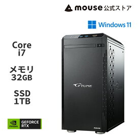 【最大2万円オフクーポン★5/6 09:59まで】G-Tune DG-I7G7S ゲーミングPC デスクトップ パソコン Core i7-14700F 32GB メモリ 1TB M.2 SSD GeForce RTX 4070 SUPER 新品 マウスコンピューター mouse PC おすすめ