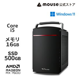 【エントリーでP10倍＆最大2万円オフクーポン★4/27 09:59まで】G-Tune PG-I5A60 ゲーミングPC Core i5-14400F 16GB メモリ 500GB SSD Radeon RX 7600 デスクトップ パソコン マウスコンピューター PC 新品 おすすめ