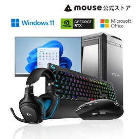 【ポイント5倍★3/29～4/1】ゲーミングPC G-Tune DG-I7G7S(5点セットモデル) デスクトップパソコン インテル Core i7-14700F 32GB メモリ 1TB SSD GeForce RTX 4070 SUPER Office付き ディスプレイ キーボード マウス ヘッドセット おすすめ