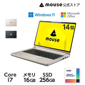 【スーパーSALE★値引き】mouse F4-I7I01 [ Windows 11 ] 14型 Core i7-1260P 16GB メモリ 256GB SSD Office付き ノートパソコン 新品 マウスコンピューター PC おすすめ