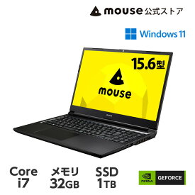 【エントリーと合わせてポイント14倍！5月27日01：59まで】mouse K5-I7GM5BK-A（32GB メモリ搭載モデル）15.6型 Core i7-12650H 1TB SSD GeForce MX550 ノートパソコン 新品 マウスコンピューター PC