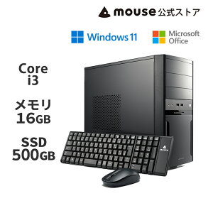 y|Cg5{`9/1܂Łzy3Nۏ؁EYEz fXNgbvp\R Officet Vi mouse MH-I3U01 Core i3 14100 16GB  500GB SSD Windows11 LAN }EXRs[^[ PC L[{[hE